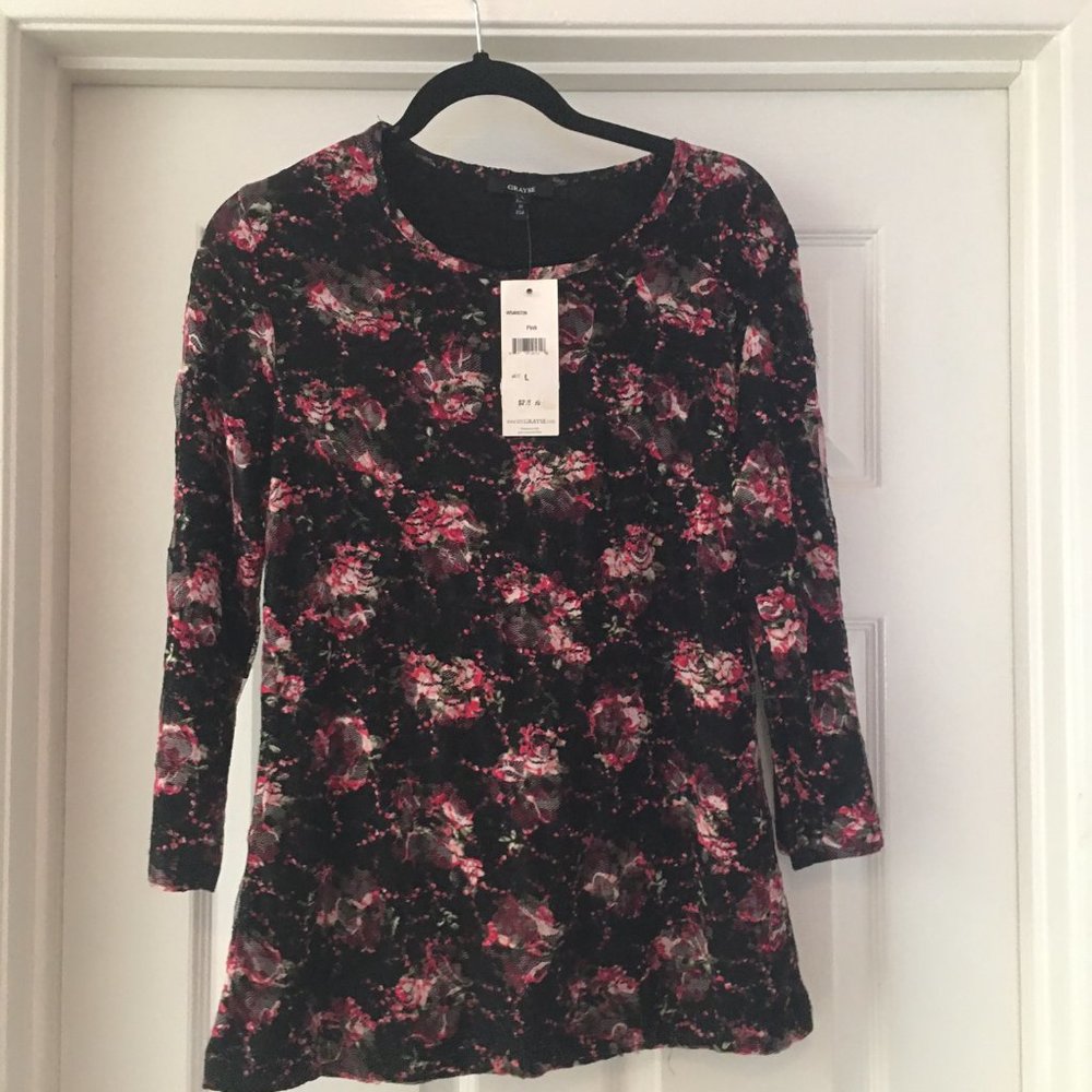 New Grayse Lace Floral Top